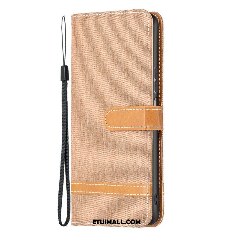 Etui Folio do Samsung Galaxy M23 5G Tkanina Z Paskiem