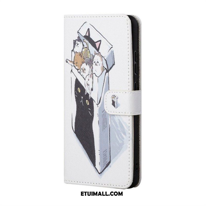 Etui Folio do Samsung Galaxy M23 5G z Łańcuch Stringi Koty