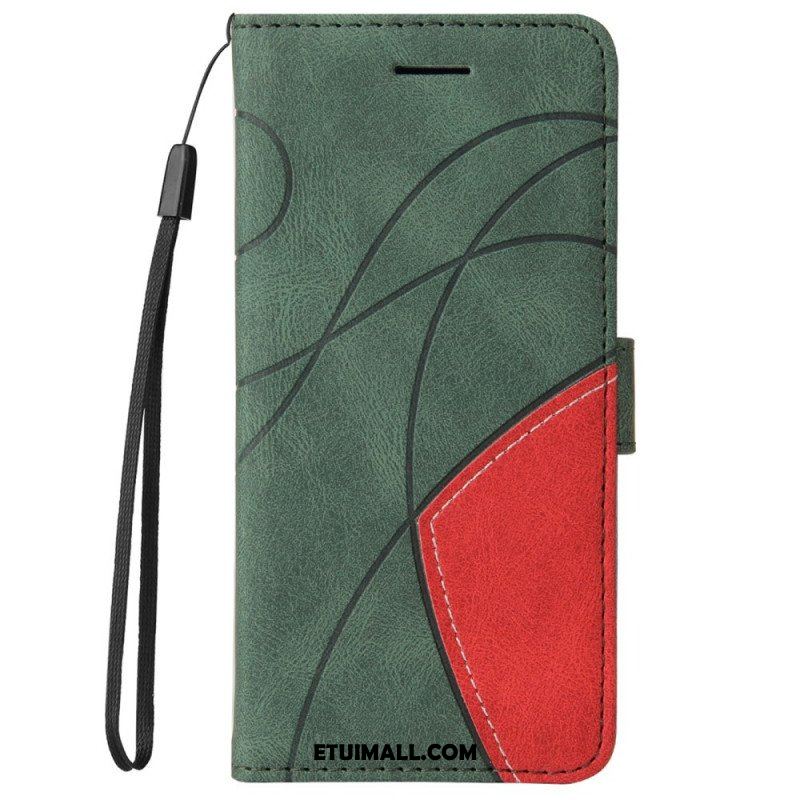 Etui Folio do Samsung Galaxy M52 5G z Łańcuch Linia Tuszu Do Smyczy