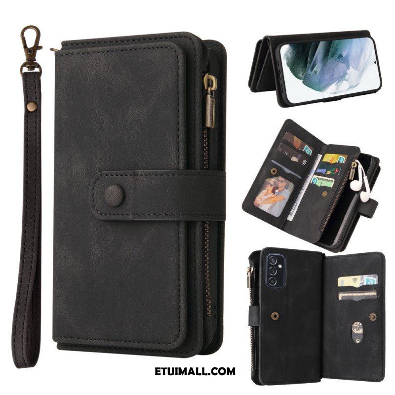 Etui Folio do Samsung Galaxy M52 5G z Łańcuch Portmonetka Na Monety Ze Smyczą