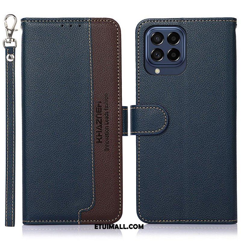 Etui Folio do Samsung Galaxy M53 5G Rfid Khazneh W Stylu Liczi