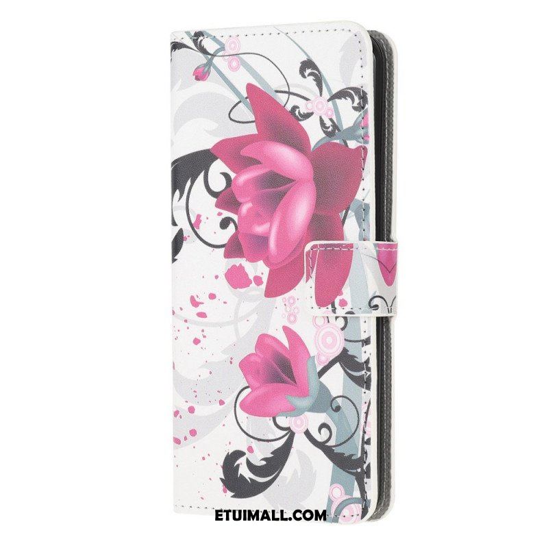 Etui Folio do Samsung Galaxy M53 5G Tropikalne Kwiaty