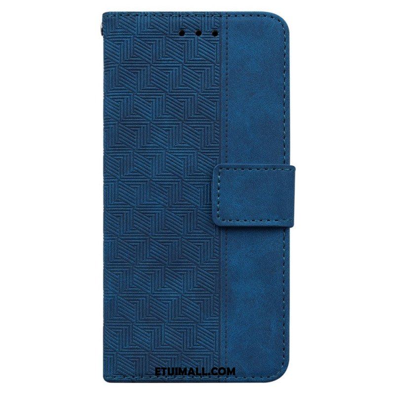 Etui Folio do Samsung Galaxy M53 5G z Łańcuch Pasiasty Wzór