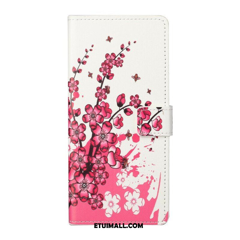 Etui Folio do Samsung Galaxy S21 5G Tropikalne Kwiaty