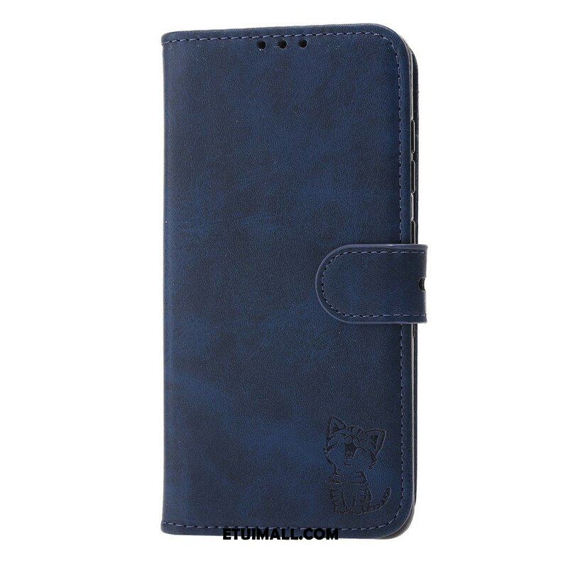 Etui Folio do Samsung Galaxy S21 FE Kotek Ze Sztucznej Skóry