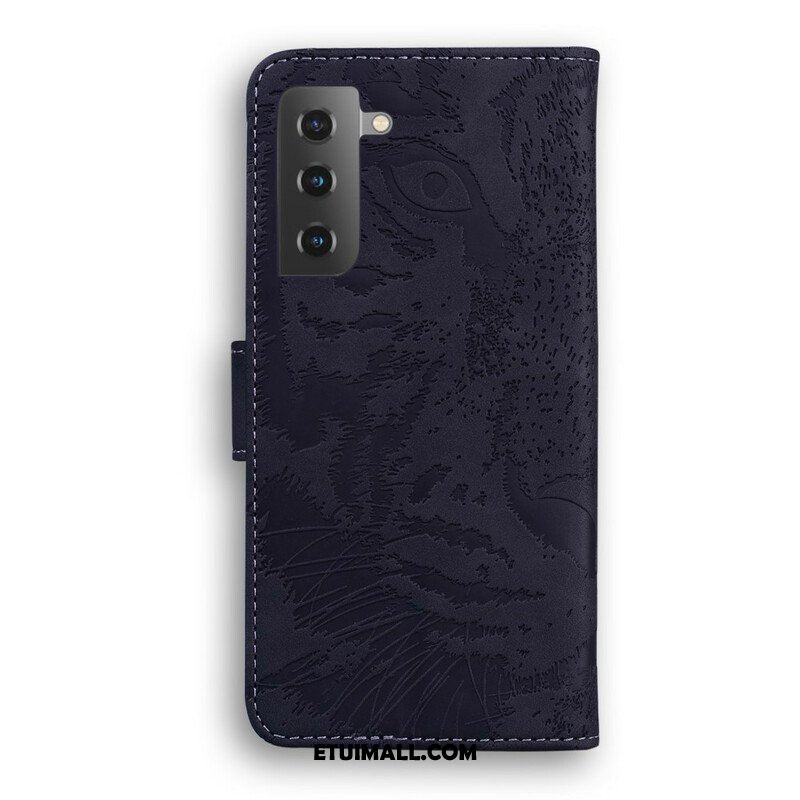 Etui Folio do Samsung Galaxy S21 Plus 5G Nadruk Twarzy Tygrysa