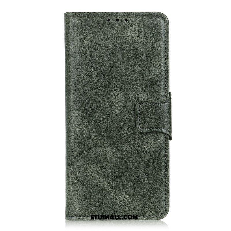 Etui Folio do Samsung Galaxy S22 5G Dwustronne Zapięcie Z Efektem Skóry