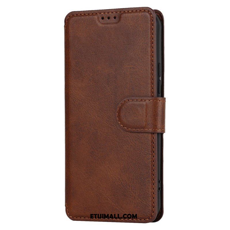 Etui Folio do Samsung Galaxy S22 5G Efekt Matowej Skóry W Stylu Vintage