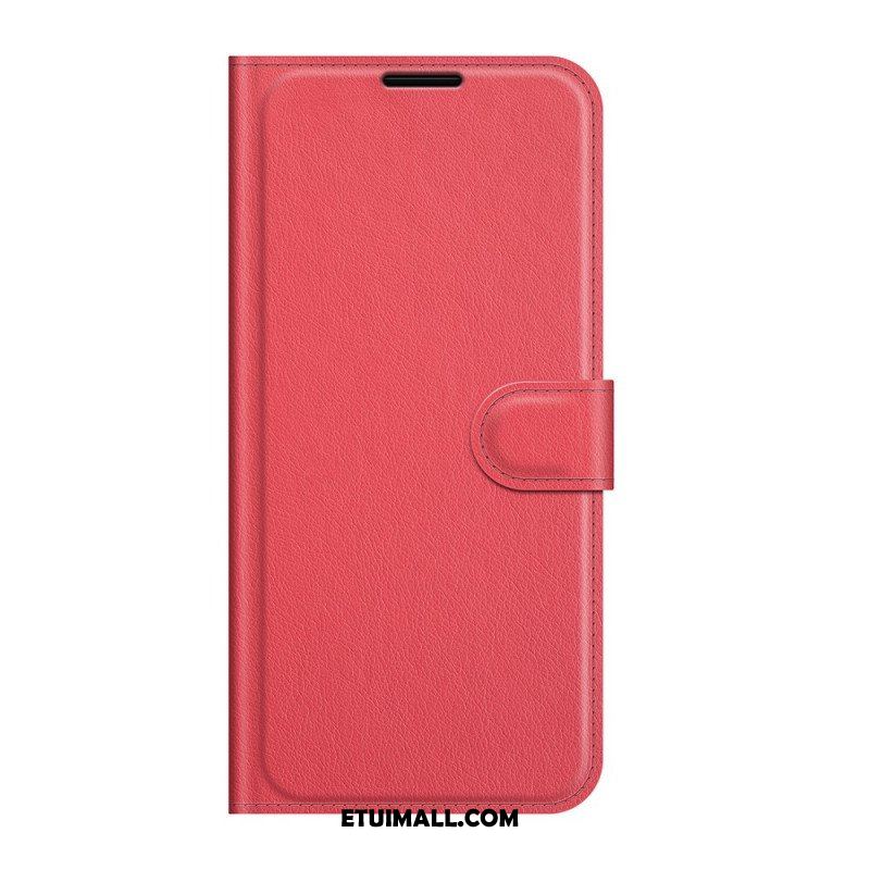 Etui Folio do Samsung Galaxy S22 5G Klasyczny Efekt Skóry Liczi