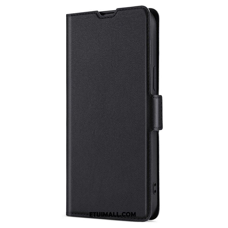 Etui Folio do Samsung Galaxy S22 Plus 5G Styl Z Bardzo Cienkiej Skóry