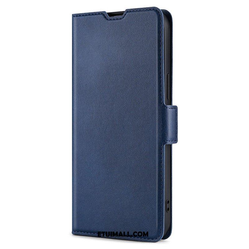 Etui Folio do Samsung Galaxy S22 Plus 5G Styl Z Bardzo Cienkiej Skóry