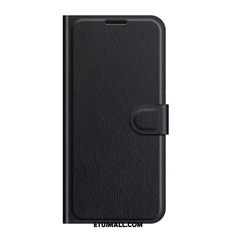 Etui Folio do Samsung Galaxy S22 Ultra 5G Klasyczny Efekt Skóry Liczi