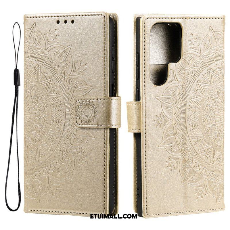 Etui Folio do Samsung Galaxy S22 Ultra 5G Mandala Słońca