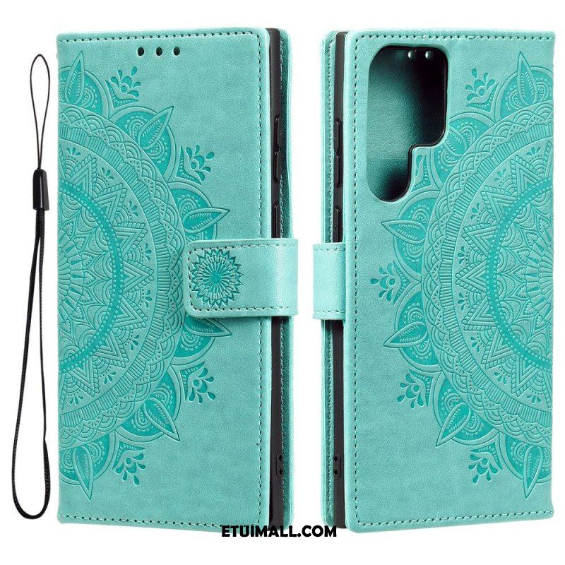 Etui Folio do Samsung Galaxy S22 Ultra 5G Mandala Słońca