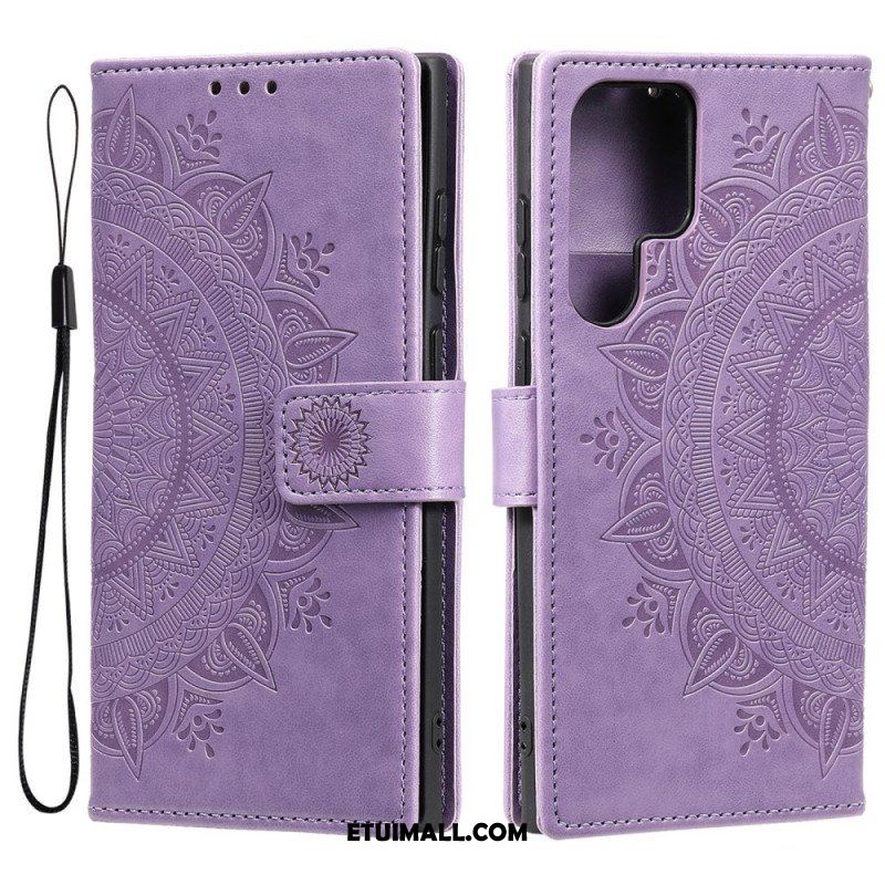 Etui Folio do Samsung Galaxy S22 Ultra 5G Mandala Słońca