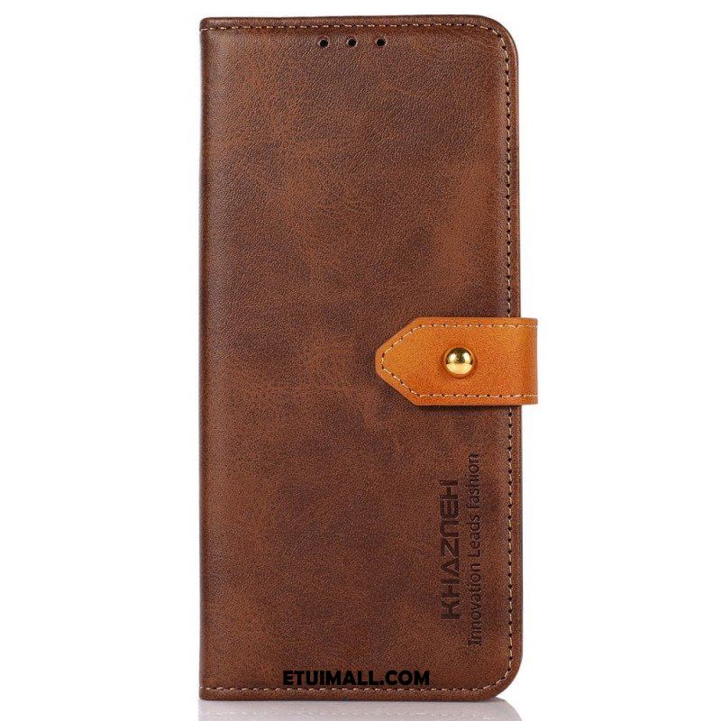 Etui Folio do Samsung Galaxy S22 Ultra 5G Sztuczna Skóra Z Paskiem Khazneh