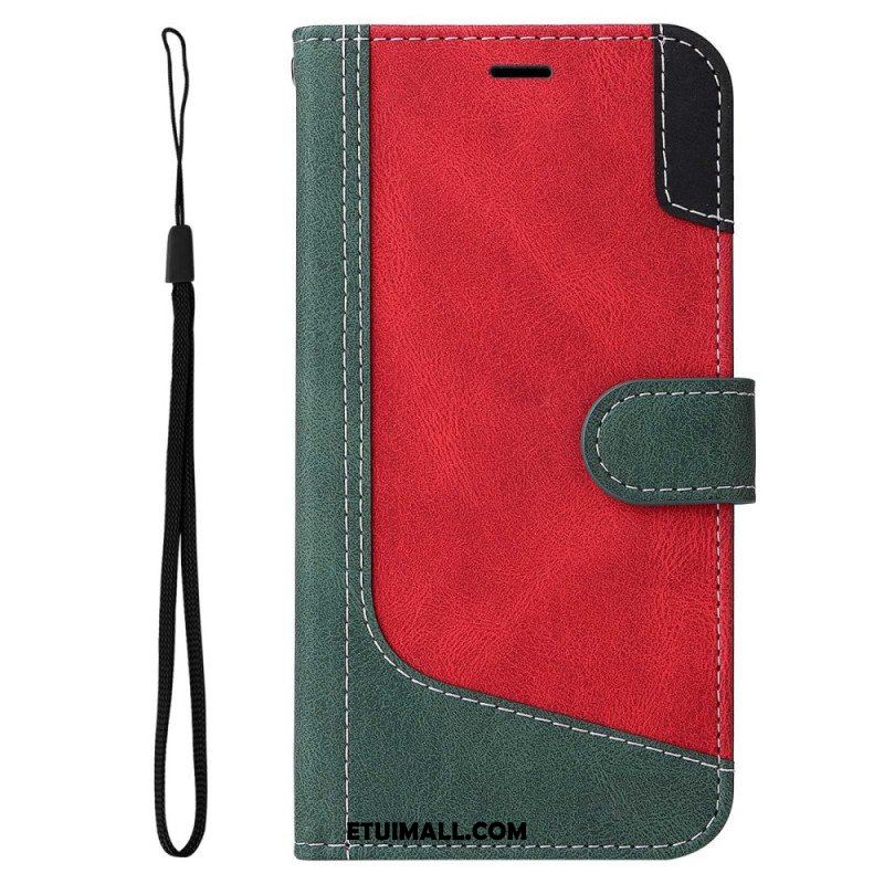 Etui Folio do Samsung Galaxy S23 5G Dwukolorowy Z Paskiem