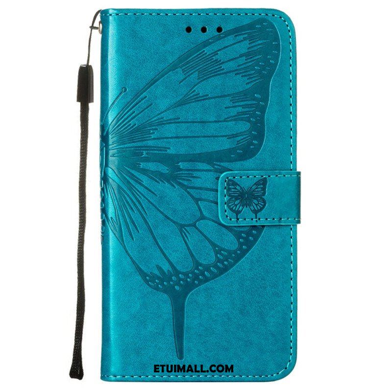 Etui Folio do Samsung Galaxy S23 5G Projekt Motyla Ze Smyczą