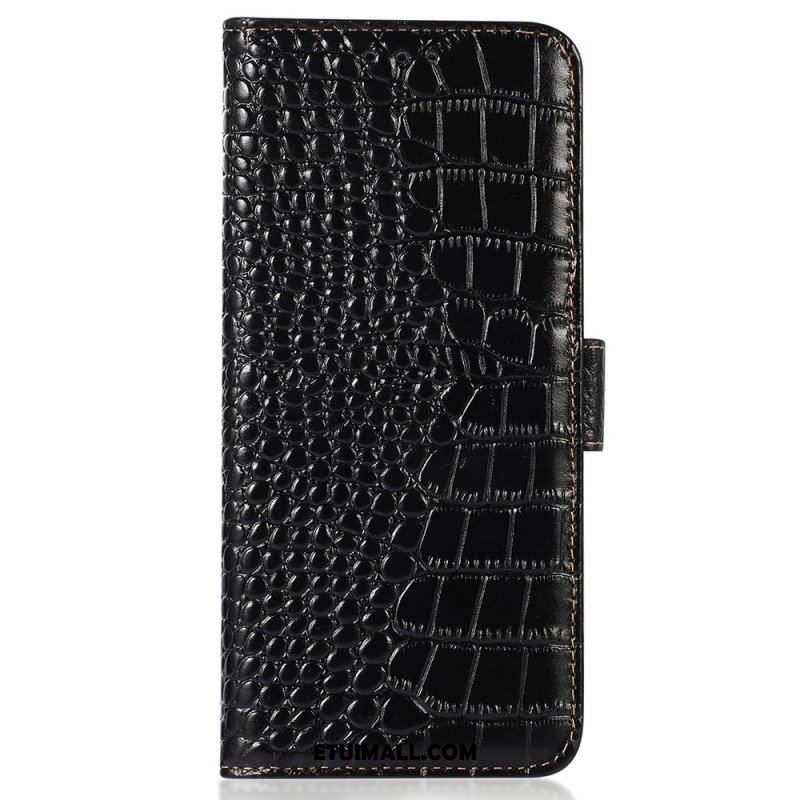 Etui Folio do Samsung Galaxy S23 5G Rfid W Stylu Krokodyla