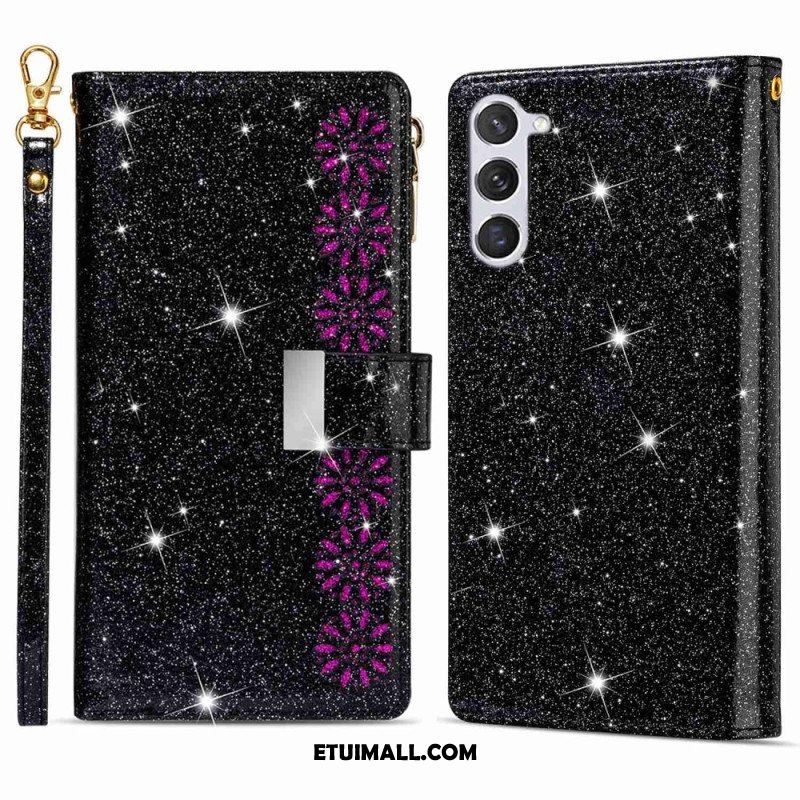 Etui Folio do Samsung Galaxy S23 Plus 5G Portfel Cekinowy Portfel