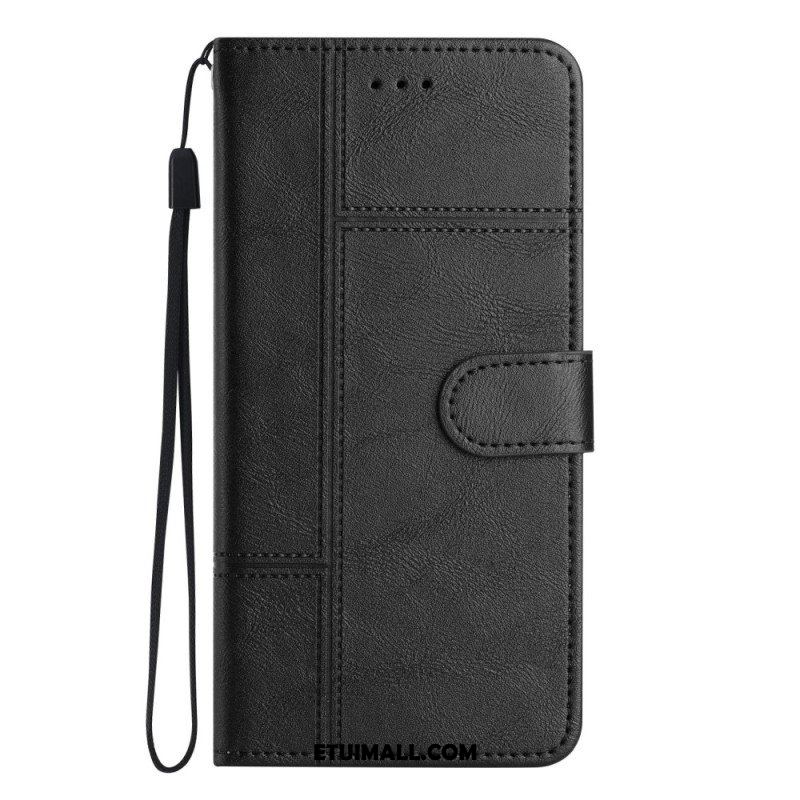 Etui Folio do Samsung Galaxy S23 Plus 5G z Łańcuch Biznes W Smyczy