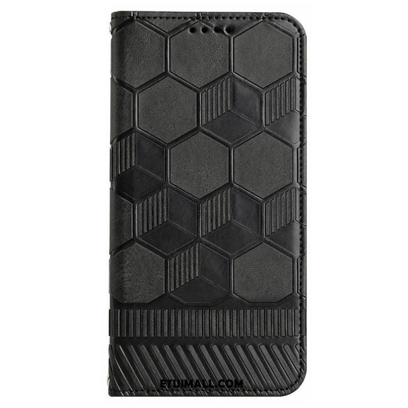 Etui Folio do Samsung Galaxy S23 Plus 5G z Łańcuch Futbolowy Styl Z Paskami