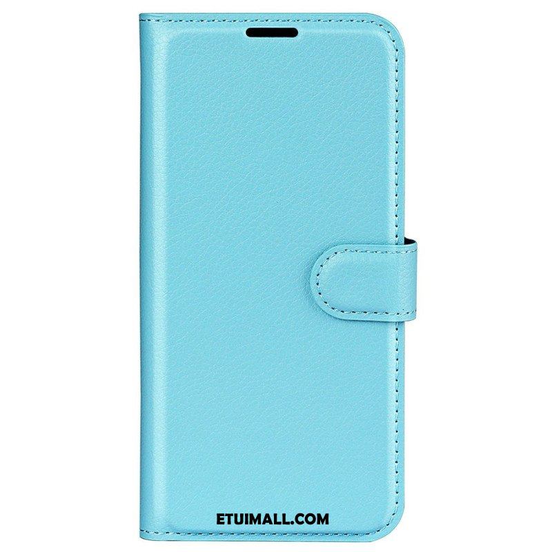 Etui Folio do Samsung Galaxy S23 Ultra 5G Klasyczny Efekt Skóry Liczi