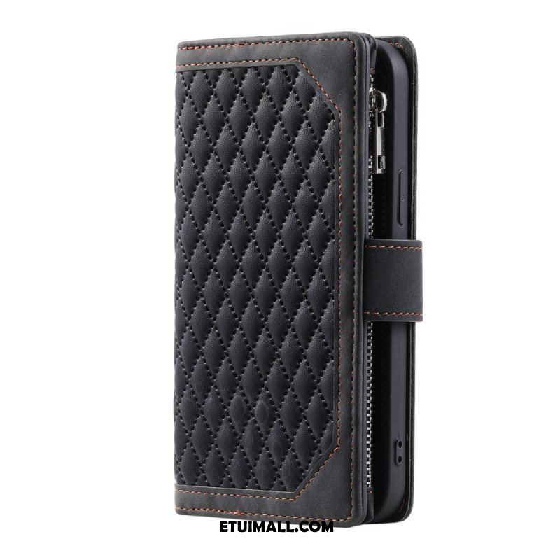 Etui Folio do Samsung Galaxy S23 Ultra 5G Pikowana Z Paskiem