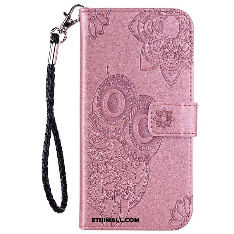 Etui Folio do Samsung Galaxy S23 Ultra 5G Sowa Mandala I Smycz