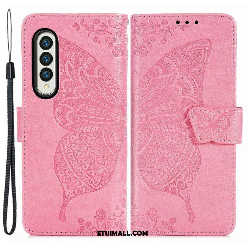 Etui Folio do Samsung Galaxy Z Fold 4 Gigantyczny Motyl