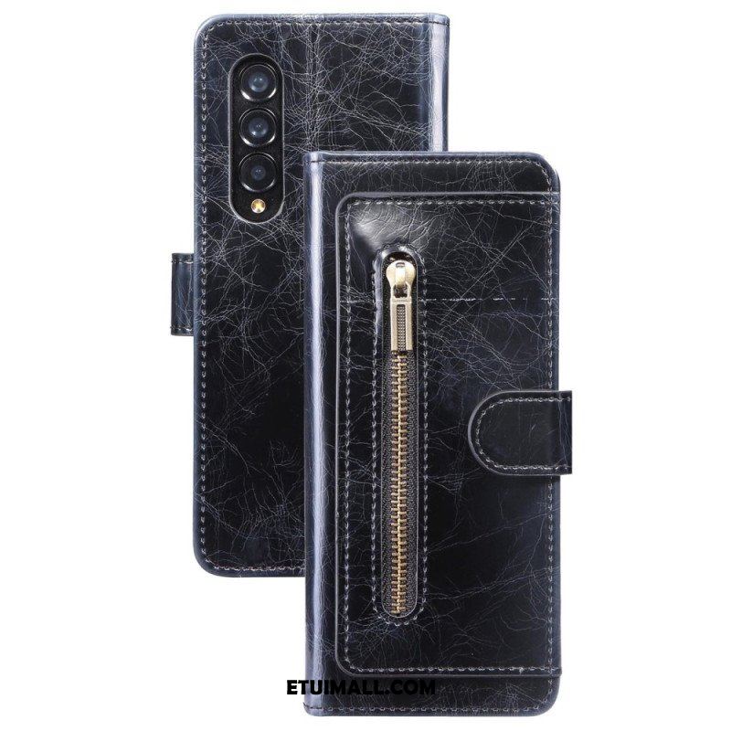 Etui Folio do Samsung Galaxy Z Fold 4 Wielofunkcyjne Kieszenie Ze Sztucznej Skóry