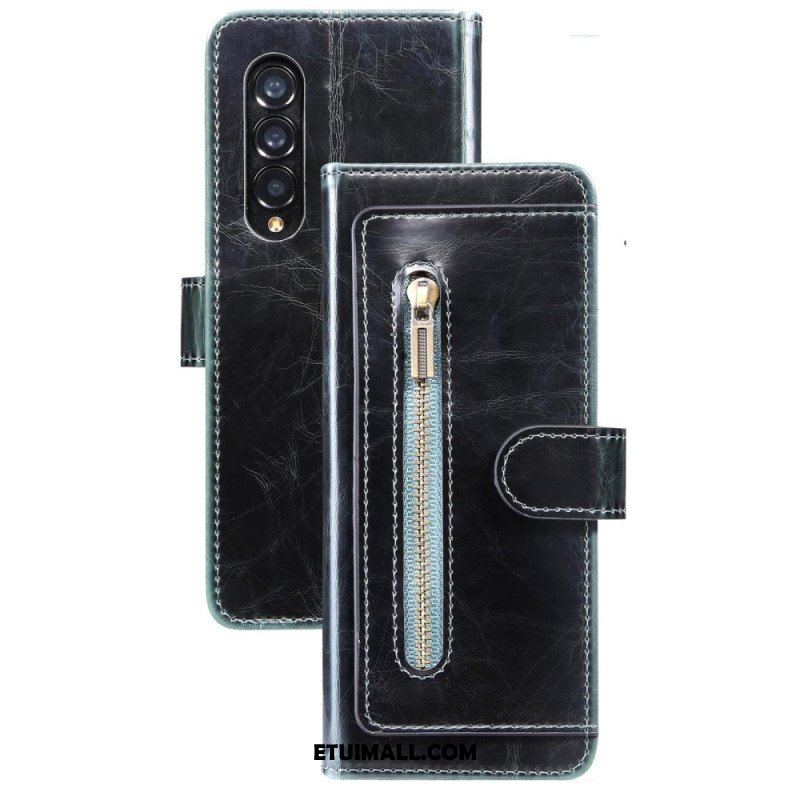 Etui Folio do Samsung Galaxy Z Fold 4 Wielofunkcyjne Kieszenie Ze Sztucznej Skóry