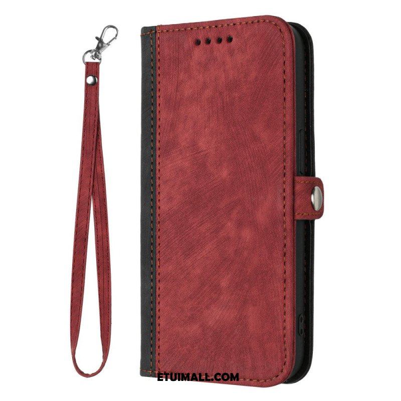 Etui Folio do Sony Xperia 1 IV Dwukolorowy Z Paskiem