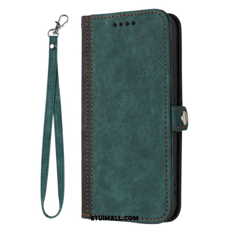 Etui Folio do Sony Xperia 1 IV Dwukolorowy Z Paskiem