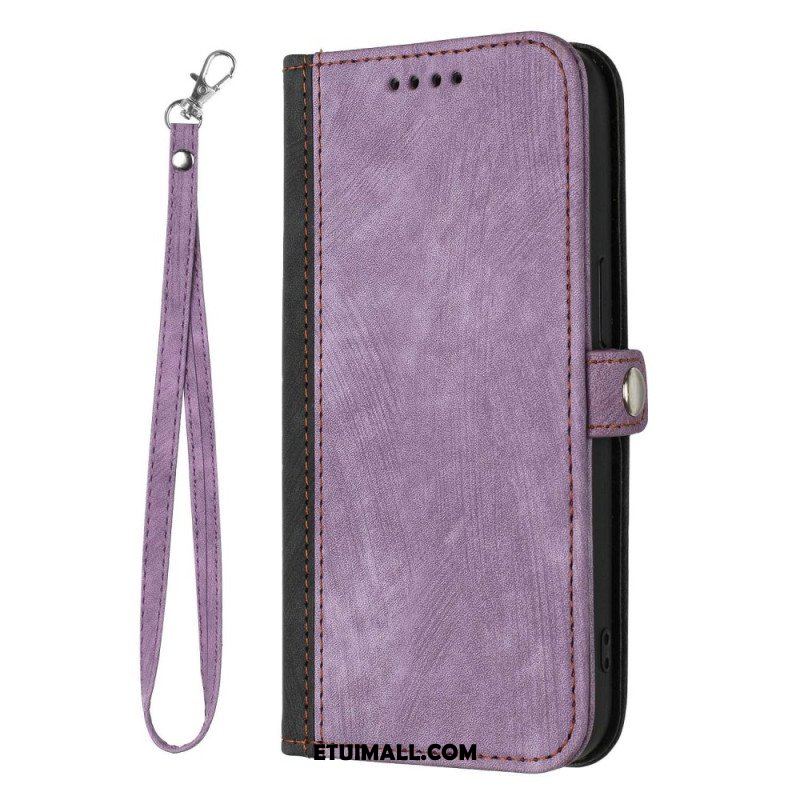 Etui Folio do Sony Xperia 1 IV Dwukolorowy Z Paskiem