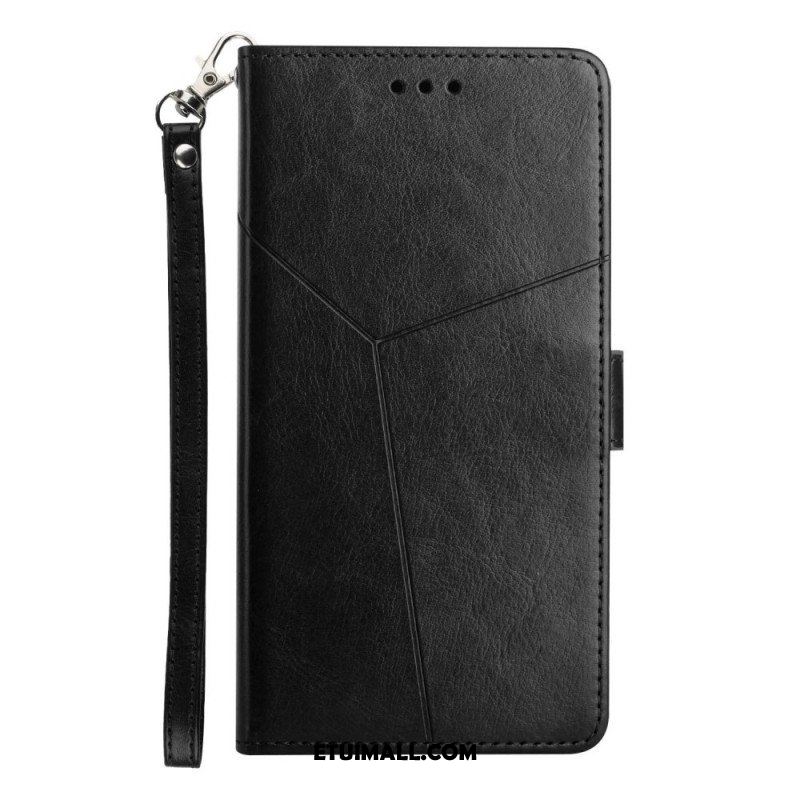 Etui Folio do Sony Xperia 1 IV z Łańcuch Wzór W Paski Y