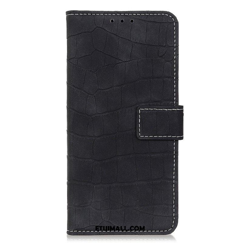 Etui Folio do Sony Xperia 10 IV Styl Skóry Krokodyla