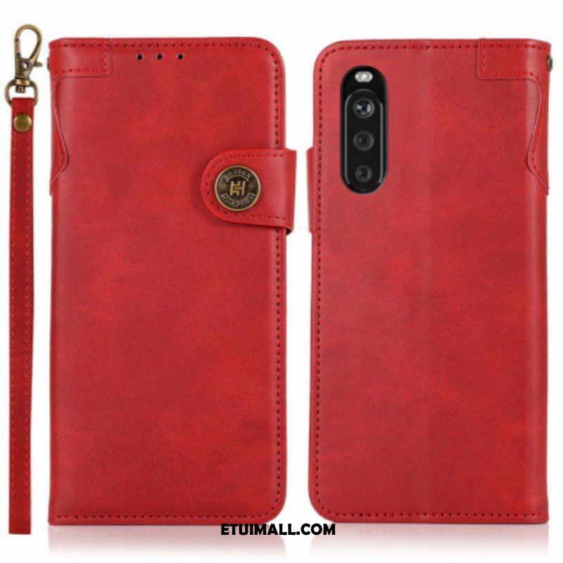 Etui Folio do Sony Xperia 5 III Guzik Magnetyczny Khazneh