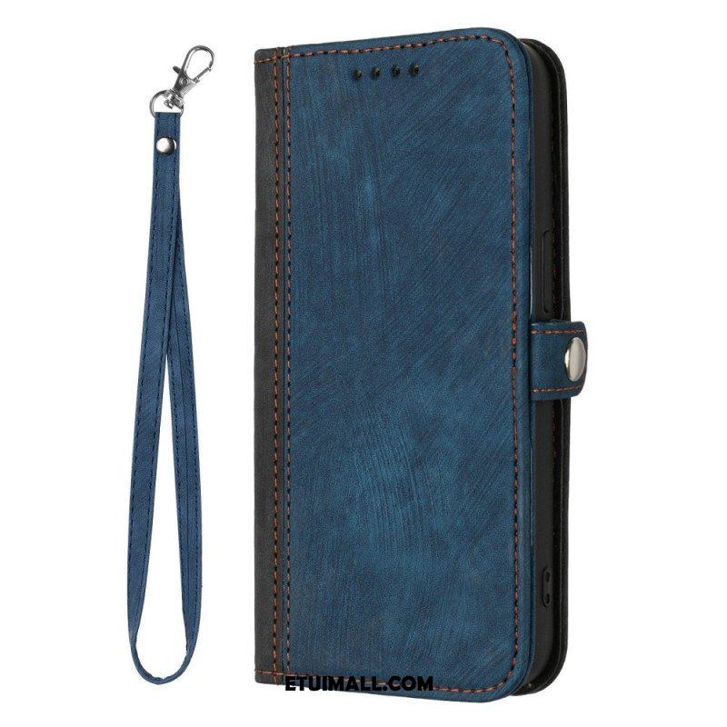 Etui Folio do Sony Xperia 5 IV Dwukolorowy Z Paskiem