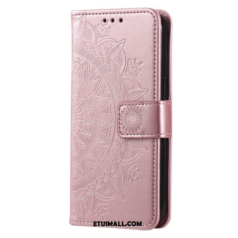 Etui Folio do Sony Xperia 5 IV z Łańcuch Mandala Słoneczna Na Ramiączkach