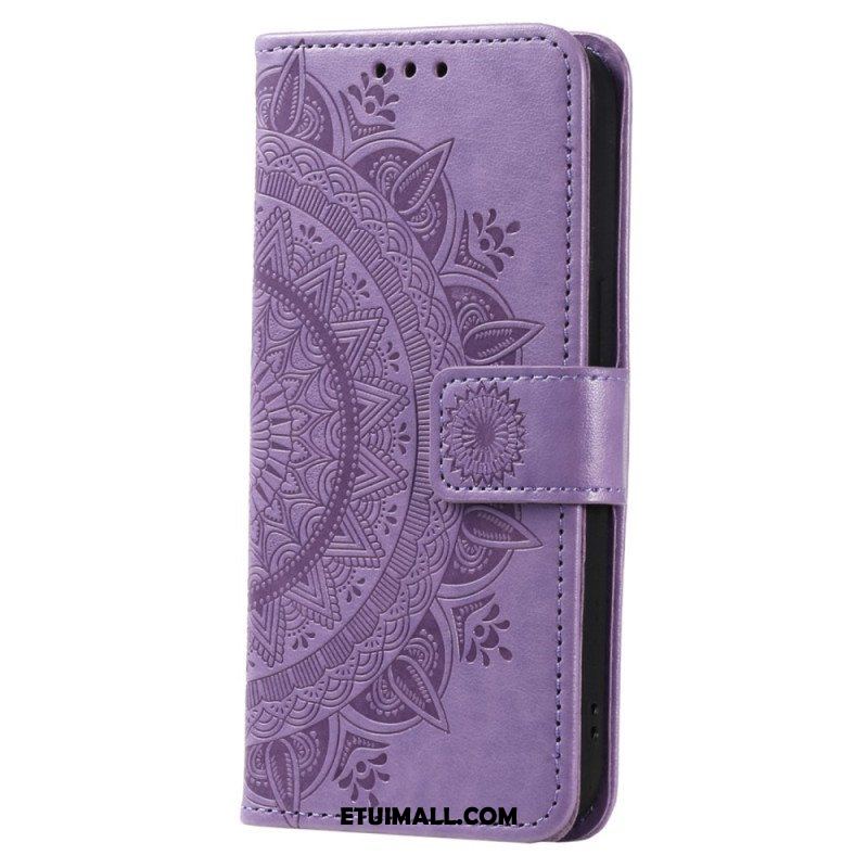 Etui Folio do Sony Xperia 5 IV z Łańcuch Mandala Słoneczna Na Ramiączkach