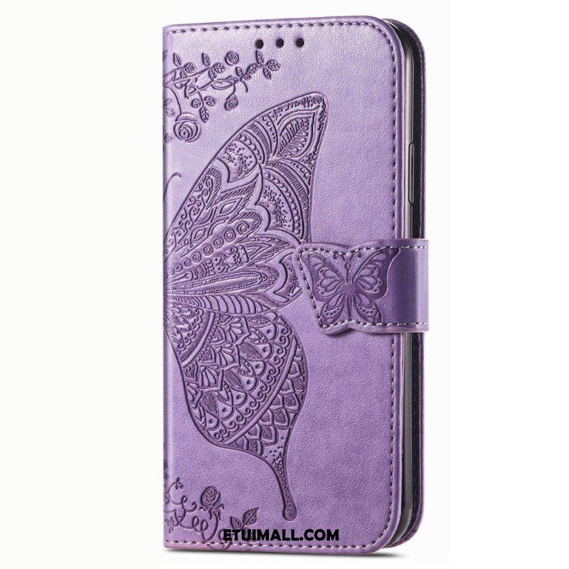 Etui Folio do Vivo Y16 Barokowy Motyl