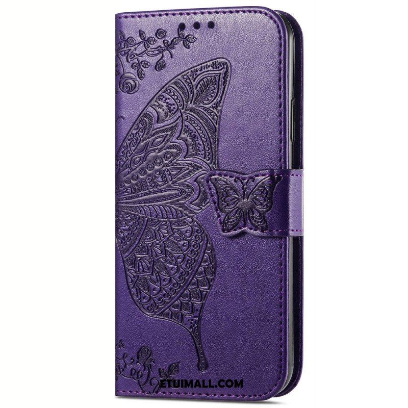 Etui Folio do Vivo Y35 Barokowy Motyl