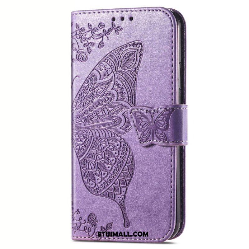 Etui Folio do Vivo Y35 Barokowy Motyl