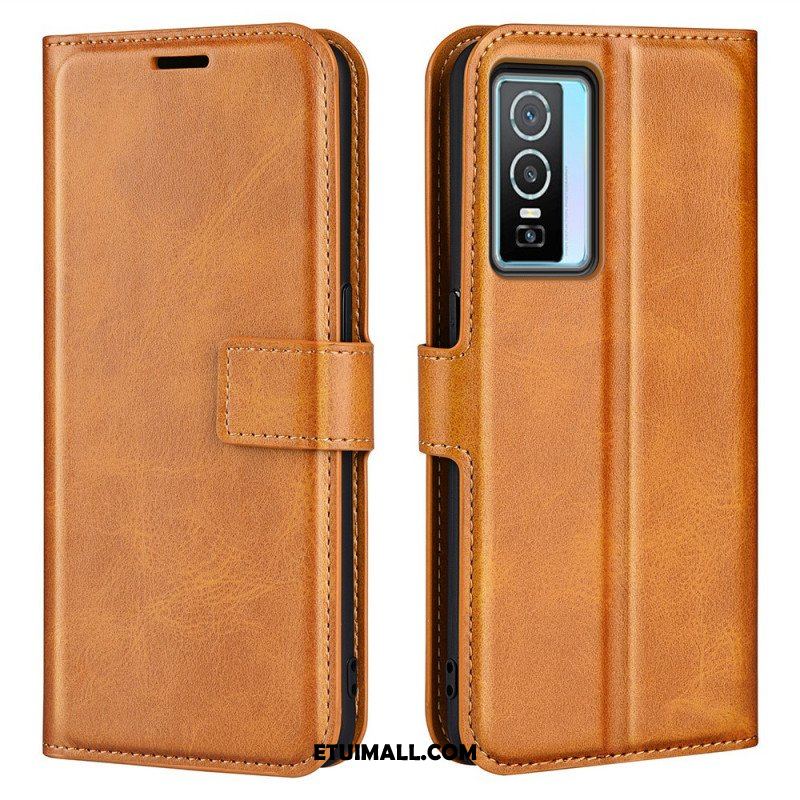 Etui Folio do Vivo Y76 5G Smukły Ekstremalny Efekt Skóry