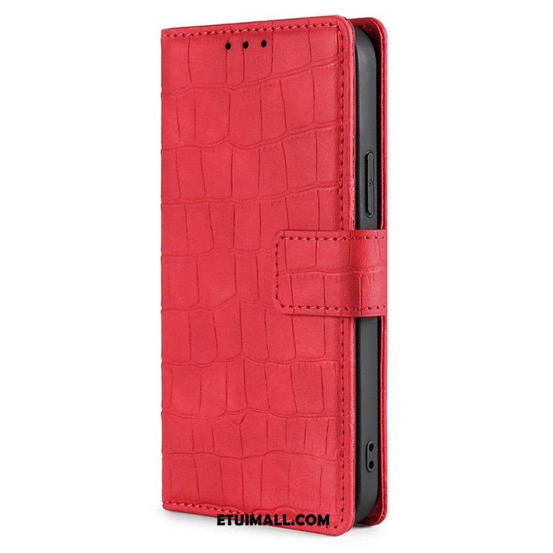 Etui Folio do Xiaomi 12 Pro Krokodyl Dotykający Skóry