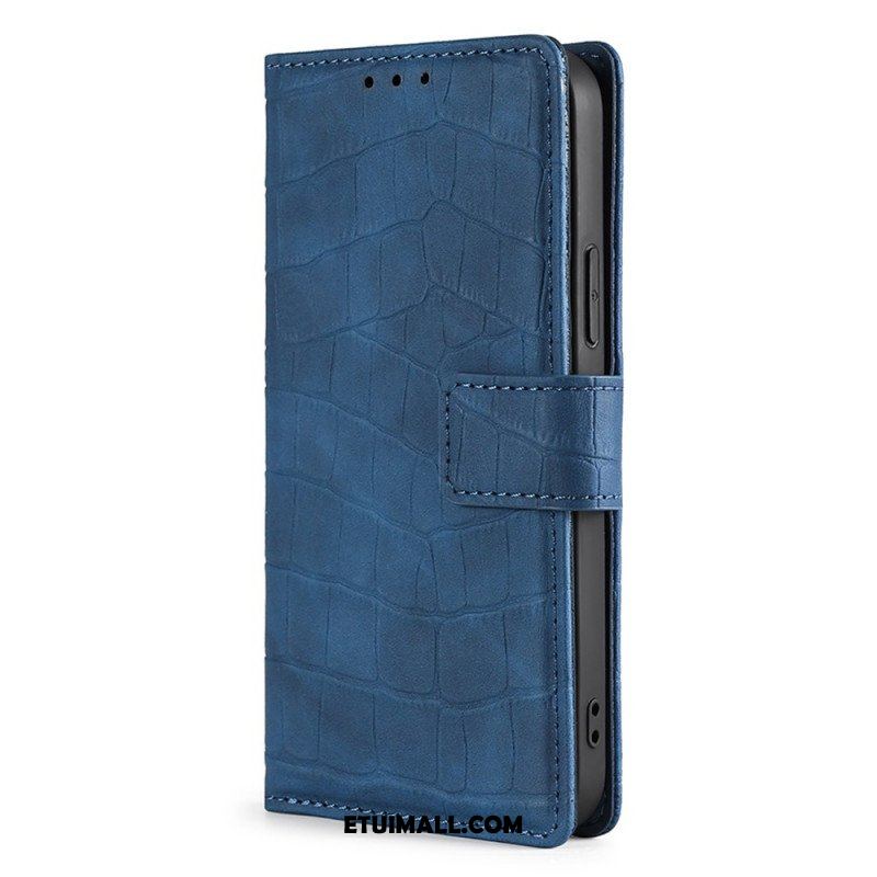 Etui Folio do Xiaomi 12 Pro Krokodyl Dotykający Skóry