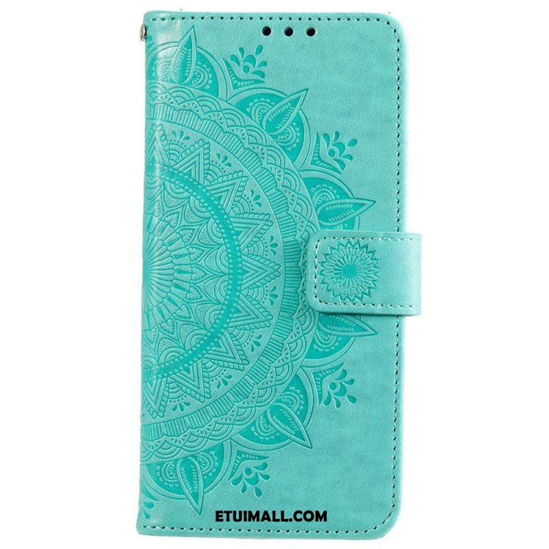 Etui Folio do Xiaomi 12 Pro z Łańcuch Mandala Słoneczna Na Ramiączkach