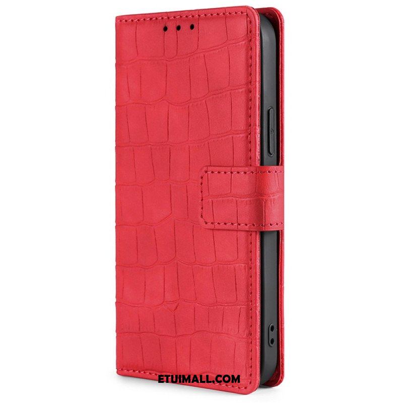 Etui Folio do Xiaomi 12T / 12T Pro Krokodyl Dotykający Skóry