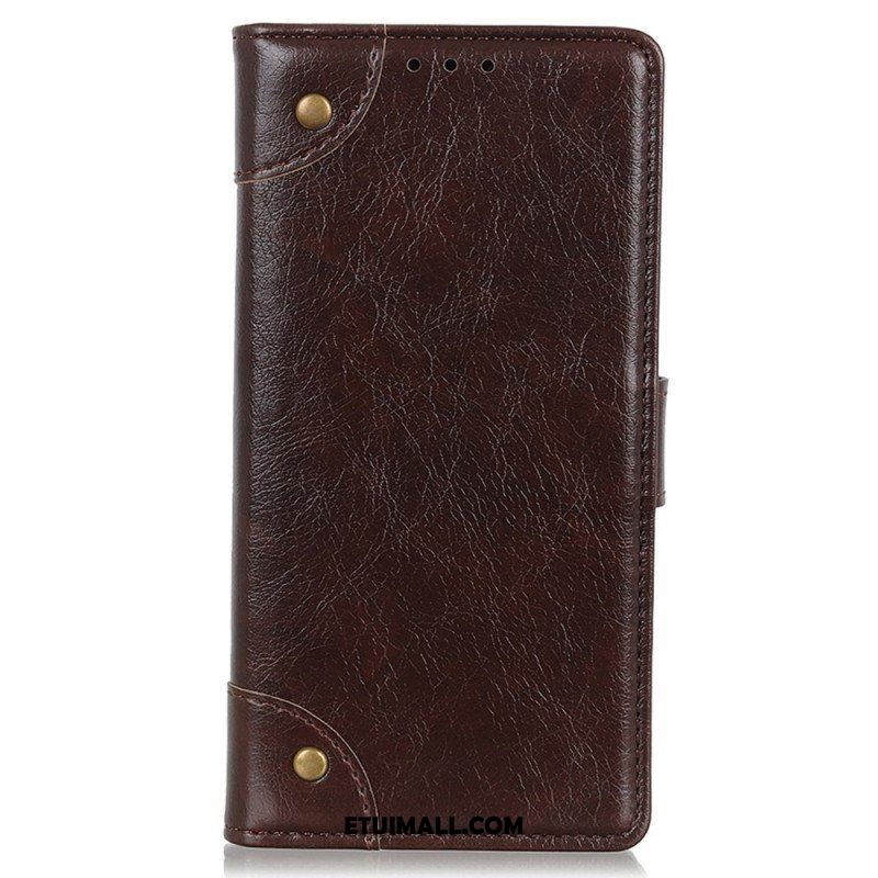 Etui Folio do Xiaomi 12T / 12T Pro Nity W Stylu Vintage Ze Skóry Nappa